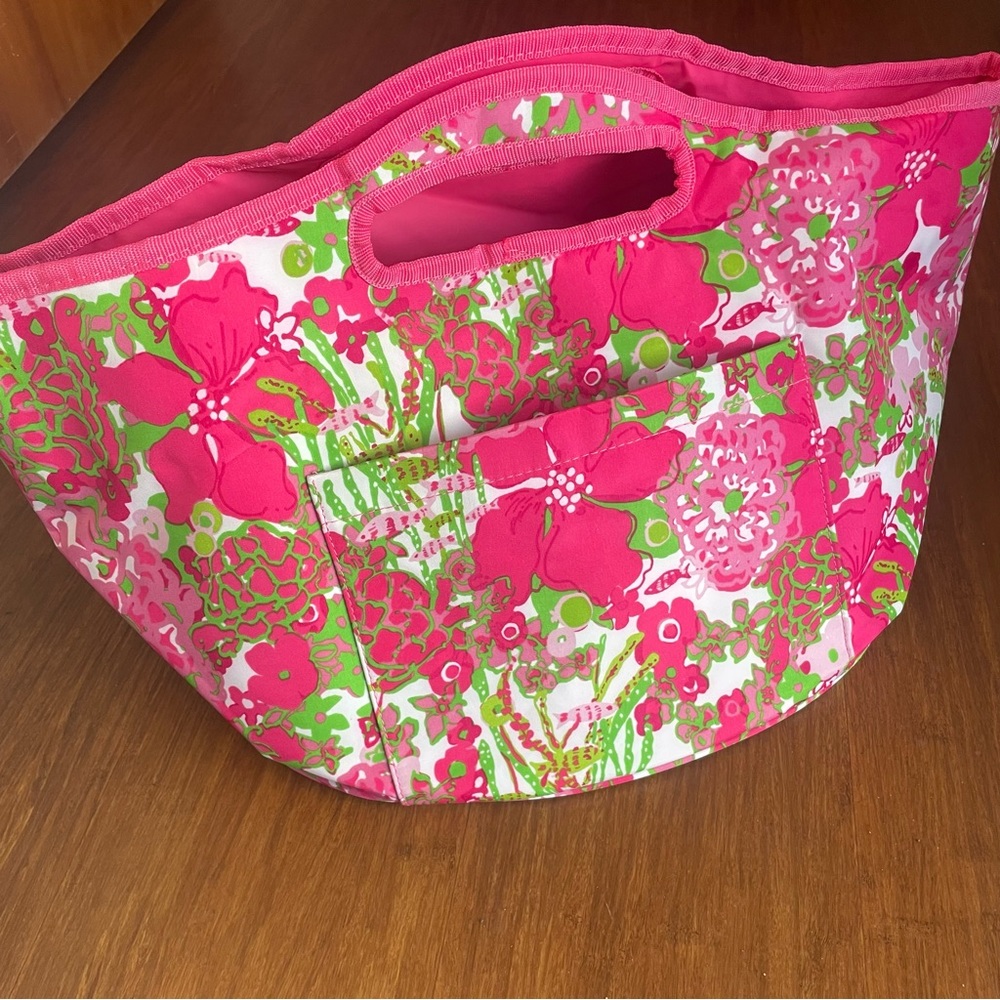 Lilly Pulitzer Beverage Bucket Bag Insulated Pink Summer Pool Tote Cooler Party